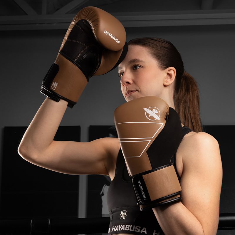 Боксерські рукавички Hayabusa S4 Leather golden brown 7