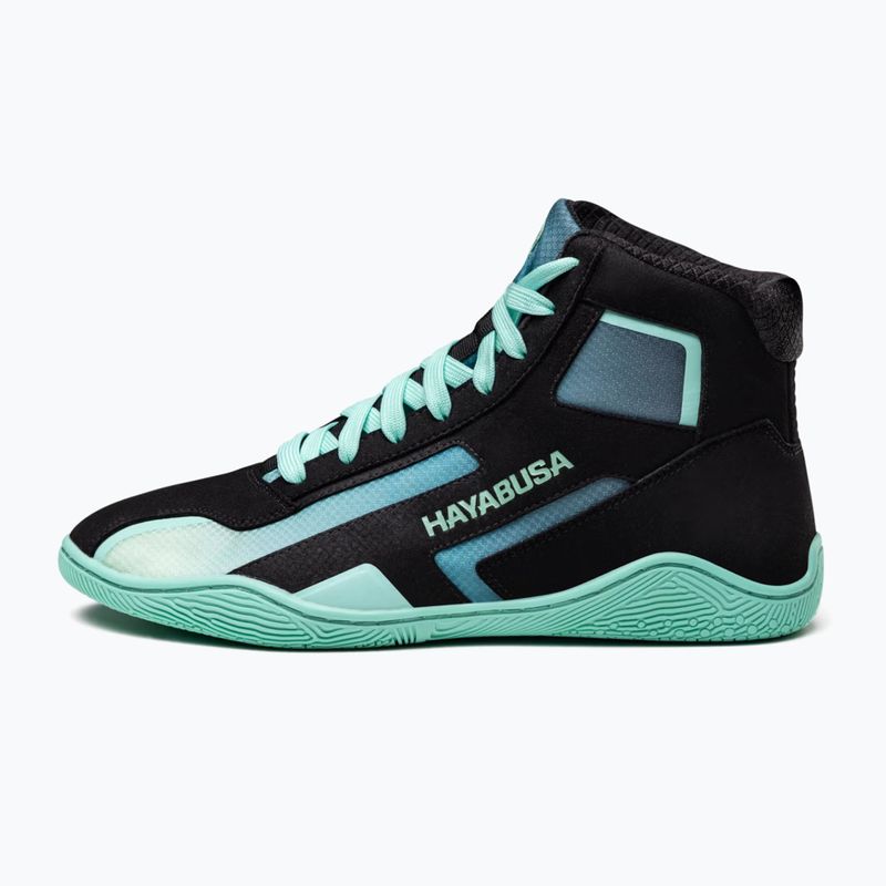 Кросівки боксерські Hayabusa Surge black/cyan 2