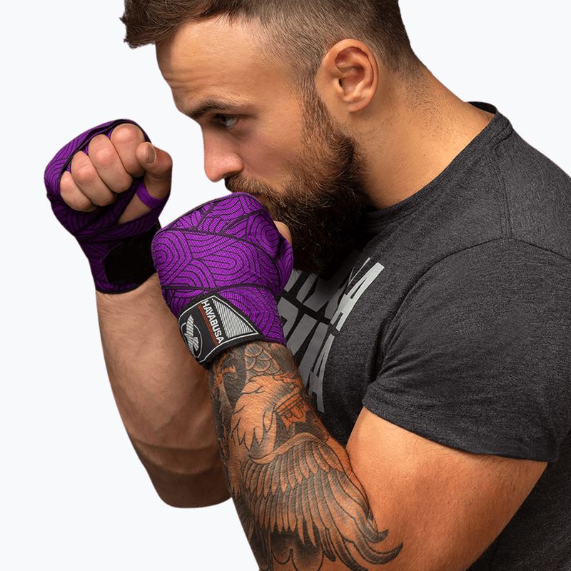 Боксерські бинти Hayabusa Perfect Stretch Printed 450 см фіолетовий лотос 5