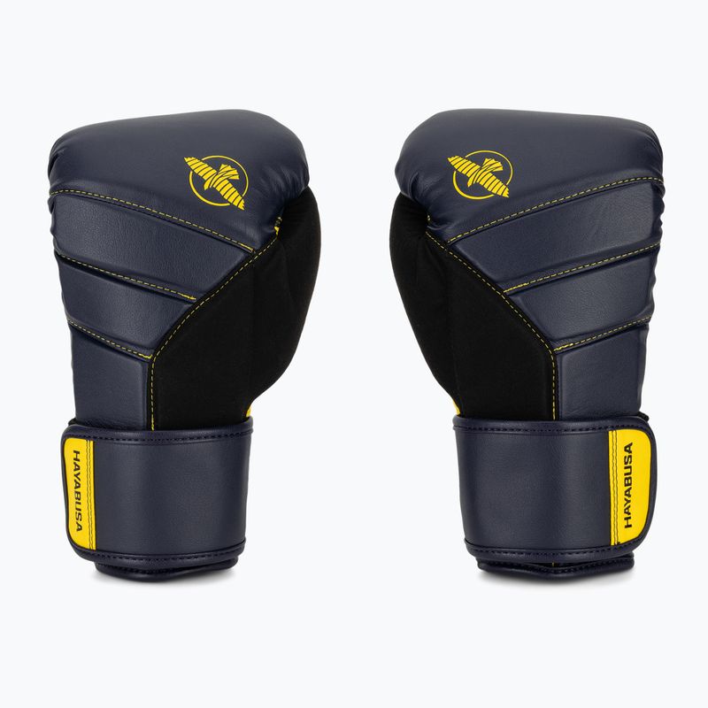 Рукавиці боксерські Hayabusa T3 navy/yellow 2