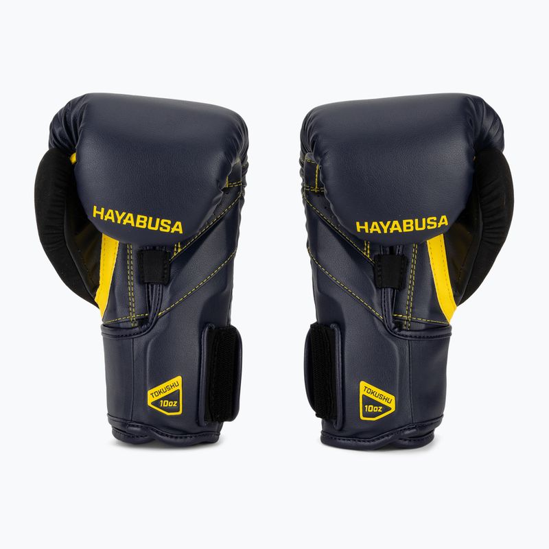 Рукавиці боксерські Hayabusa T3 navy/yellow 3