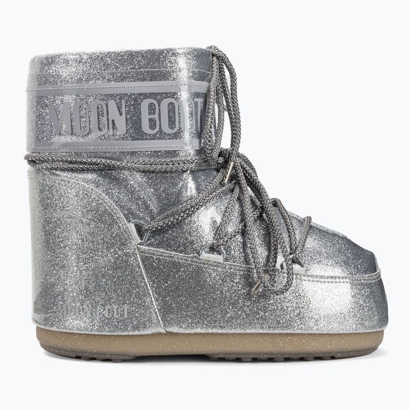 Черевики зимові жіночі Moon Boot Icon Low Glitter silver 2