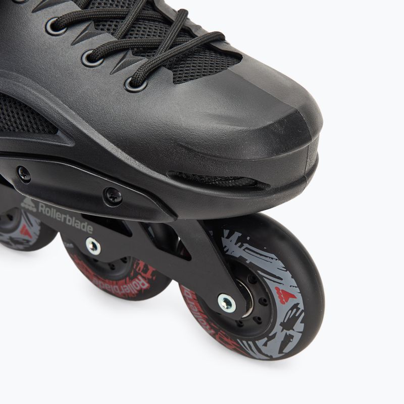 Чоловічі роликові ковзани Rollerblade RB 80 чорні/червоні 6