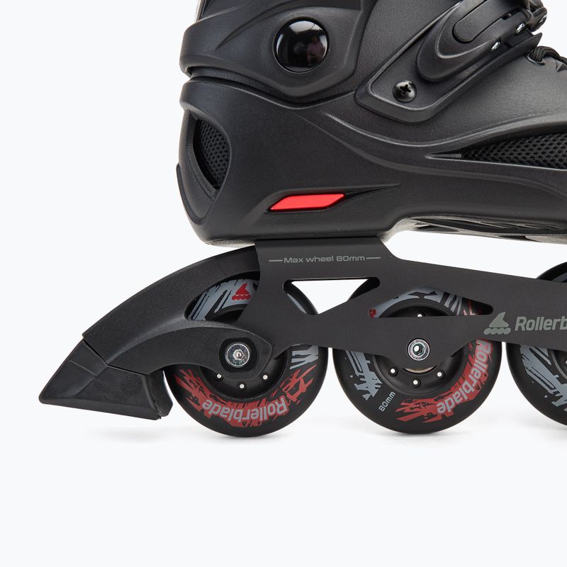 Чоловічі роликові ковзани Rollerblade RB 80 чорні/червоні 7