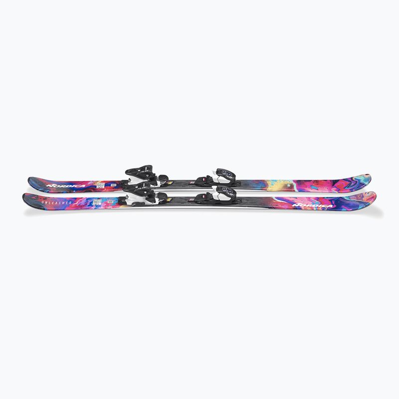 Лижі гірські дитячі + кріплення Nordica Unleashed JR + J7.0 FDT rainbow 5