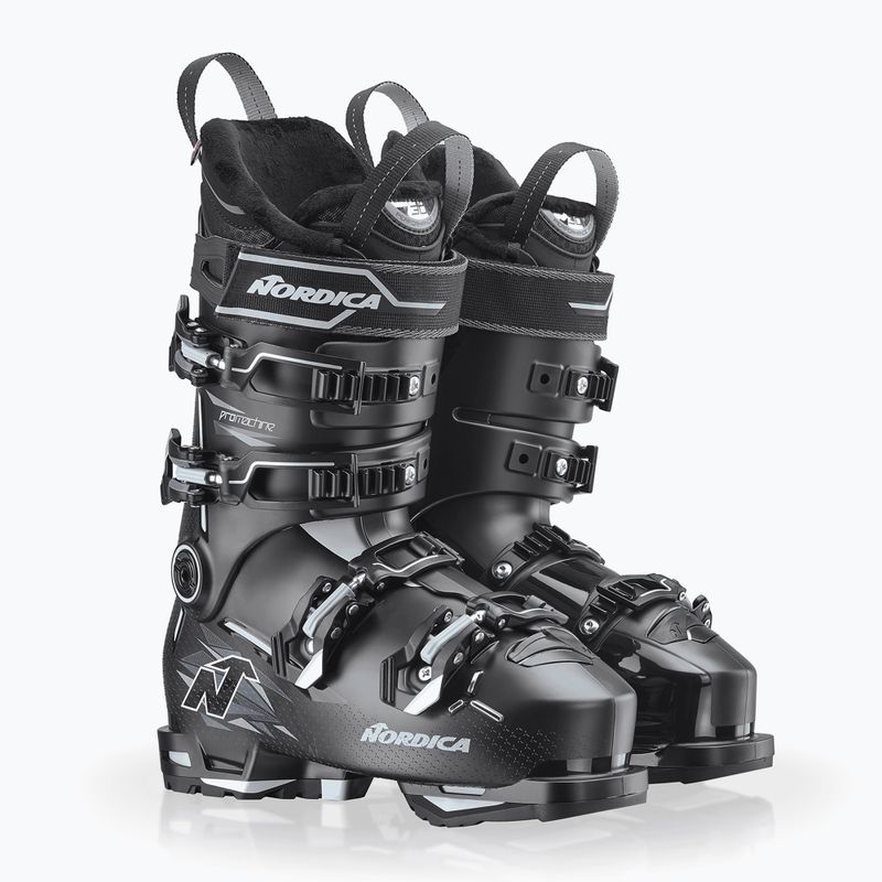 Черевики лижні жіночі Nordica Pro Machine 3 95 W GW black/light blue/white 7