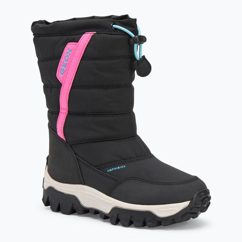Черевики зимові дитячі Geox Himalaya ABX black / fuchsia