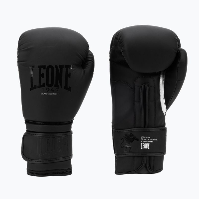 Рукавиці боксерські LEONE 1947 Black&White чорні GN059