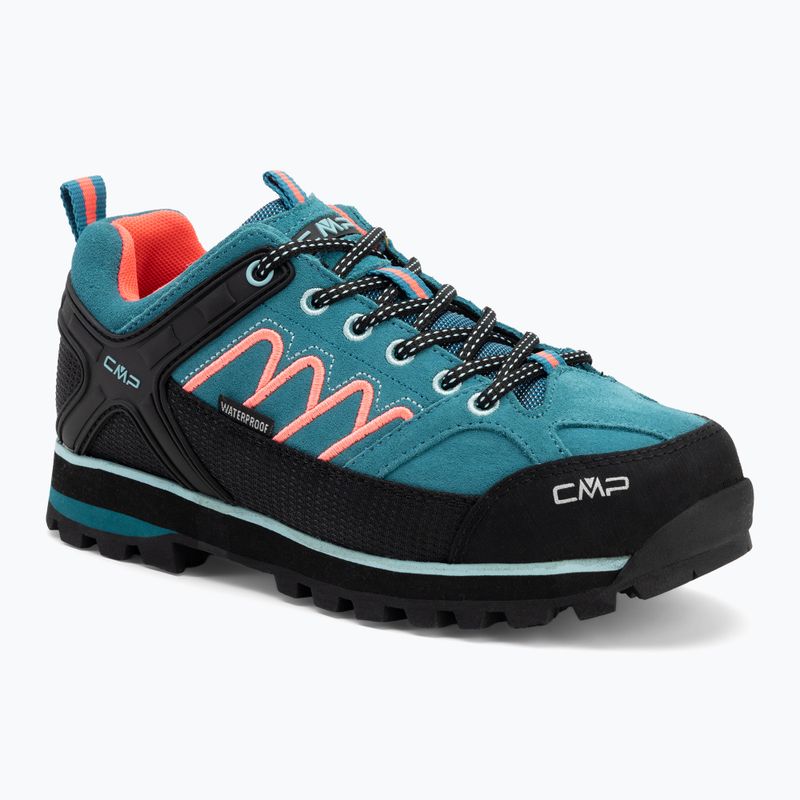 Жіночі трекінгові черевики CMP Moon Low Wp teal/red fluo