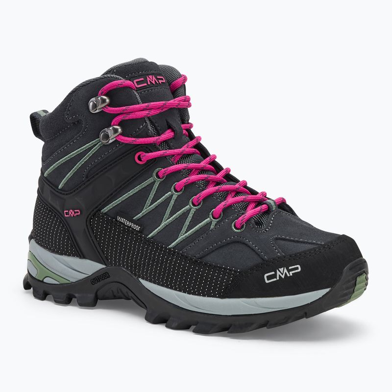 Черевики трекінгові жіночі CMP Rigel Mid Wp antracite/mineral green
