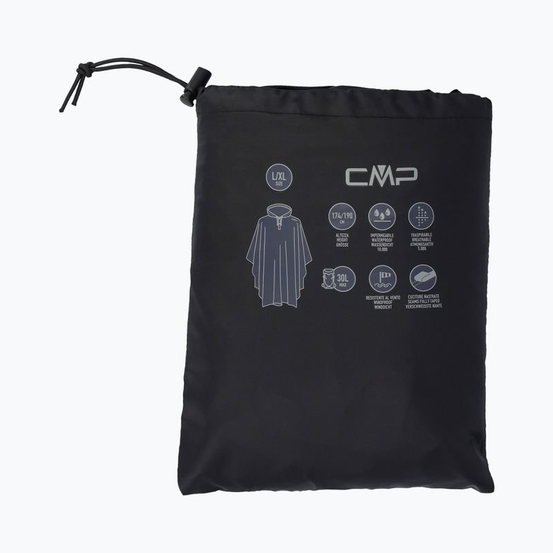 Пончо дощовик CMP 35X7857 Fix Hood black 4