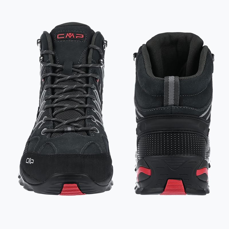 Чоловічі трекінгові черевики CMP Rigel Mid Wp titanium/red 4