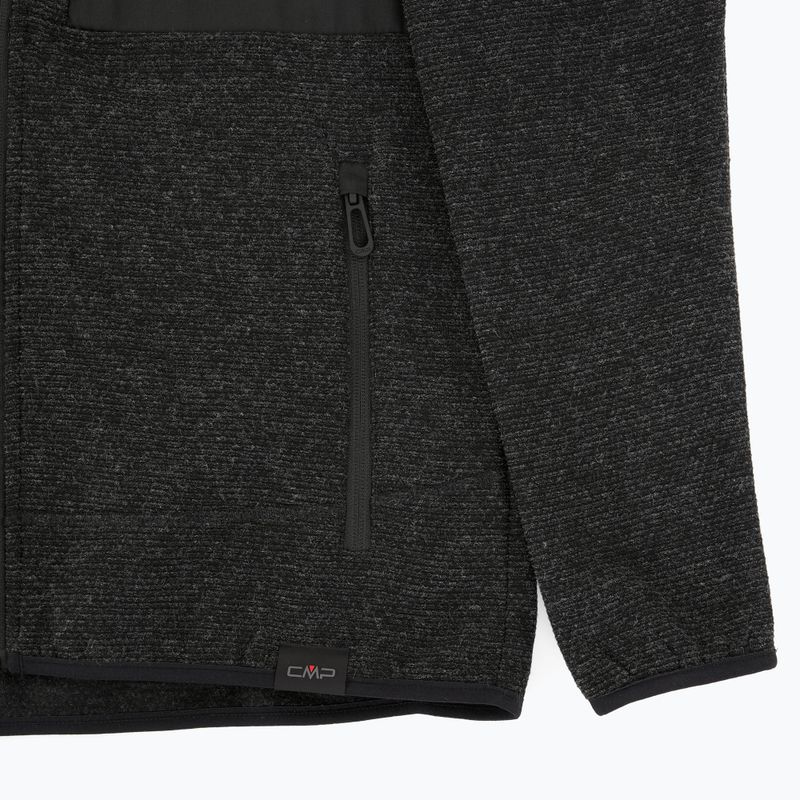 Кофта флісова чоловіча CMP 35H3907 Melange Knitted antracite melange 3