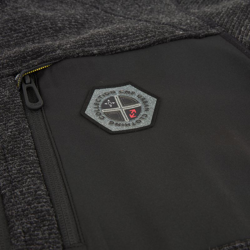 Кофта флісова чоловіча CMP 35H3907 Melange Knitted antracite melange 4