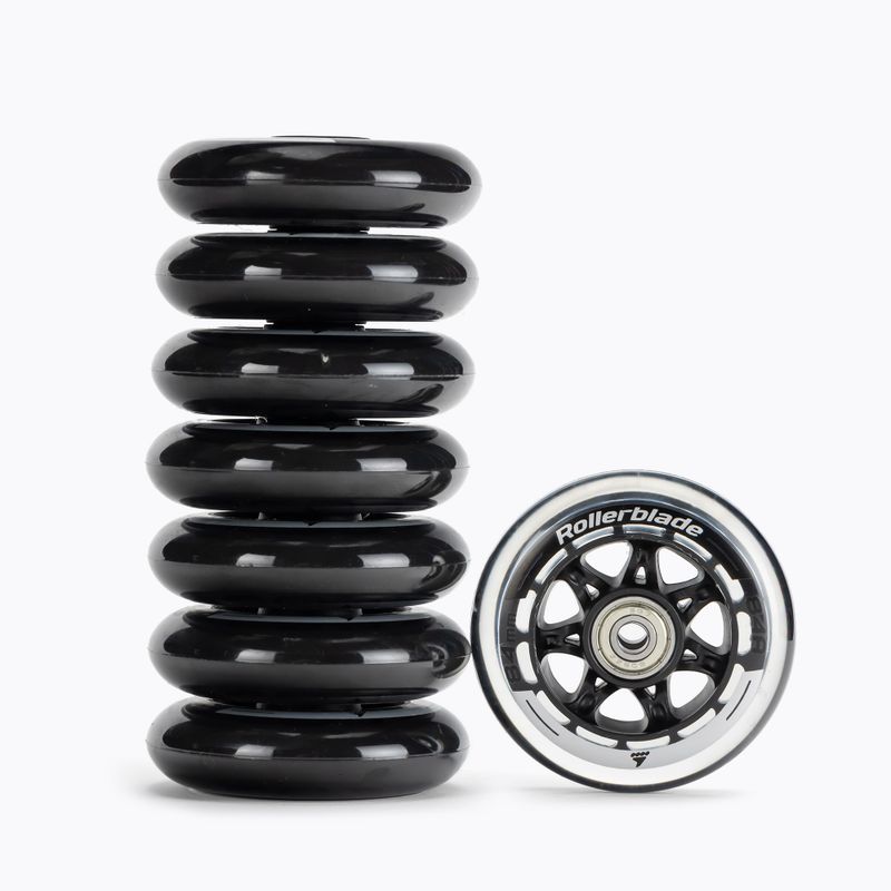Колеса для роликових ковзанів Rollerblade 84/84A+SG7+8mmsp 8 шт. чорні 06951200000