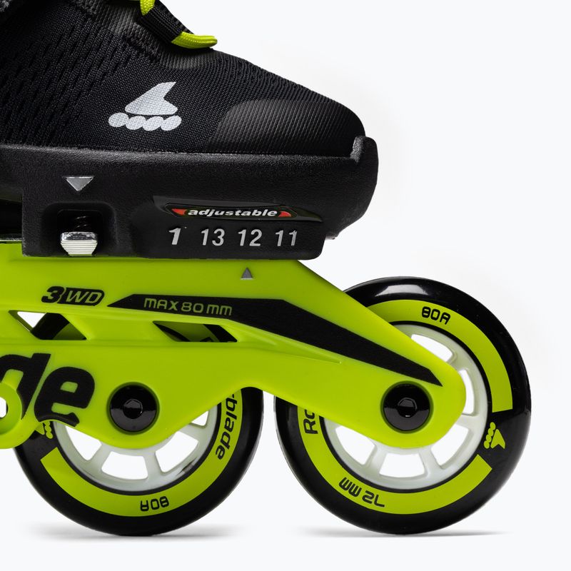 Роликові ковзани дитячі Rollerblade Microblade чорно-жовті7101700215 6