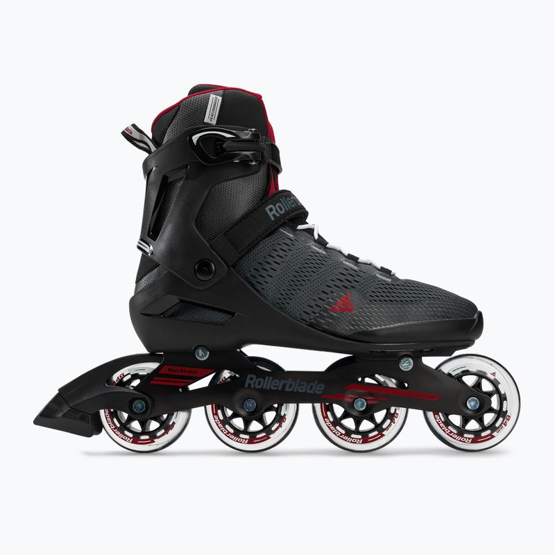 Чоловічі роликові ковзани Rollerblade Spark 84 темно-сірі/червоні 2