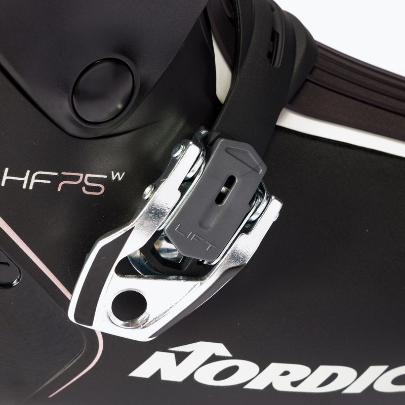 Жіночі гірськолижні черевики Nordica HF 75 W чорні перламутрові/чорні/рожеві 5