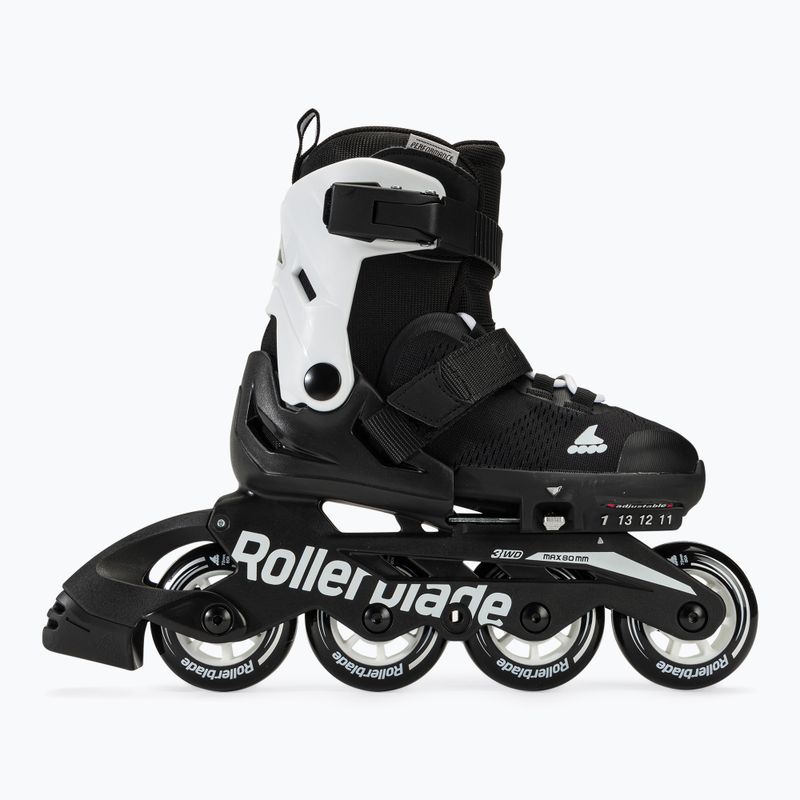Дитячі роликові ковзани Rollerblade Microblade чорні/білі 6