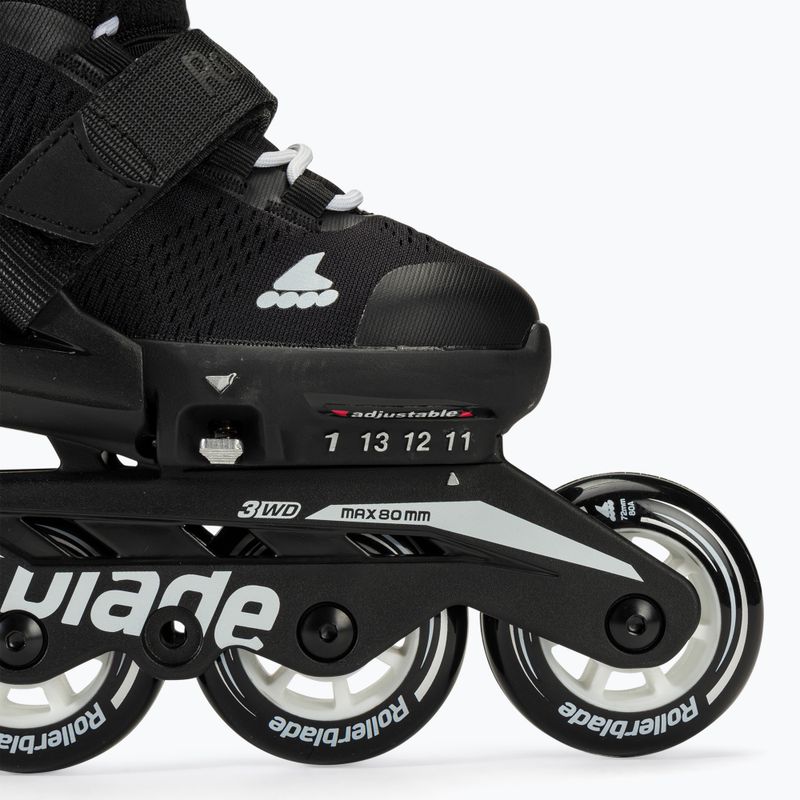 Дитячі роликові ковзани Rollerblade Microblade чорні/білі 7