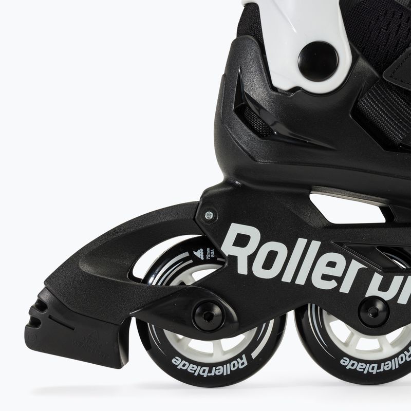 Дитячі роликові ковзани Rollerblade Microblade чорні/білі 8