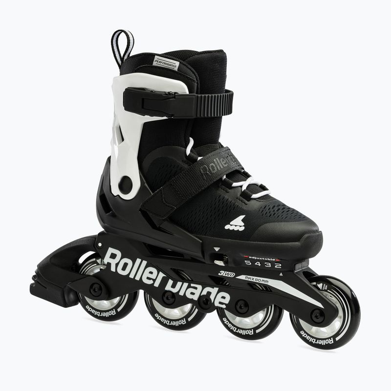 Дитячі роликові ковзани Rollerblade Microblade чорні/білі 9