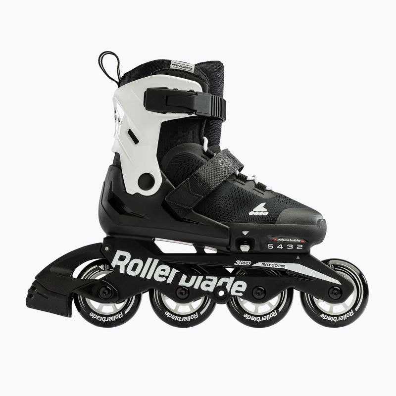 Дитячі роликові ковзани Rollerblade Microblade чорні/білі 11