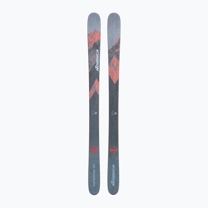 Лижі гірські Nordica ENFORCER 94 Flat сіро-червоні 0A230800001