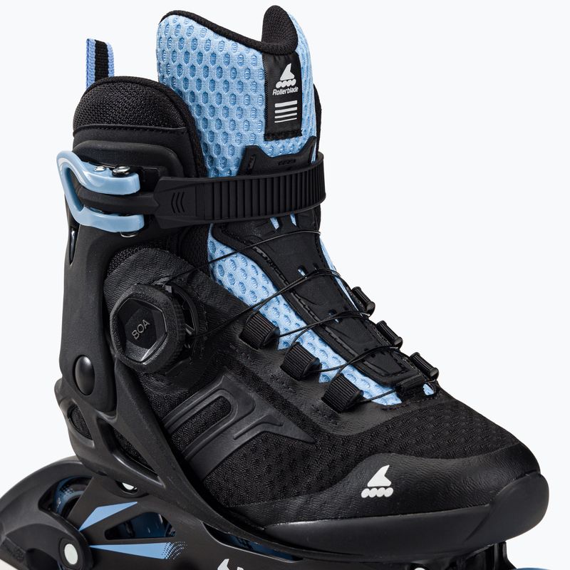 Роликові ковзани жіночі Rollerblade Macroblade 84 BOA чорно-блакитні 07370700092 5