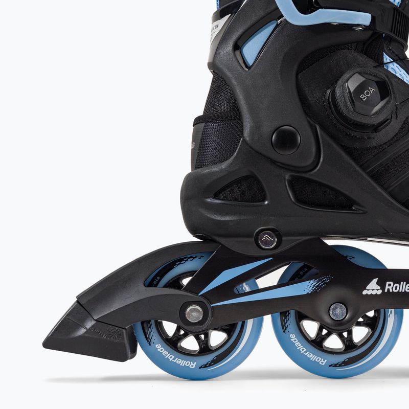 Роликові ковзани жіночі Rollerblade Macroblade 84 BOA чорно-блакитні 07370700092 7
