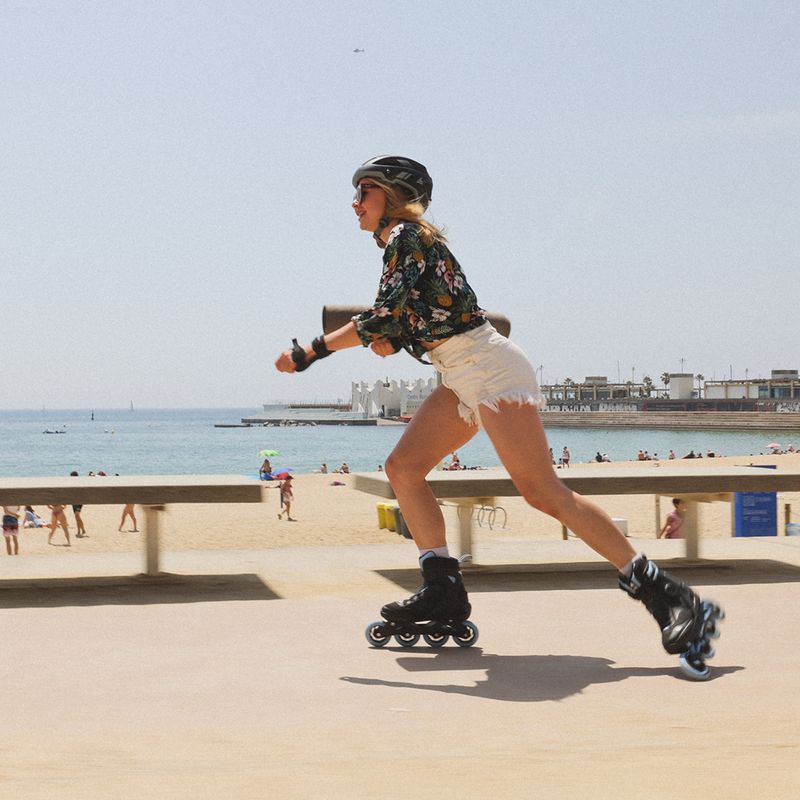 Роликові ковзани жіночі Rollerblade Macroblade 84 BOA чорно-блакитні 07370700092 14