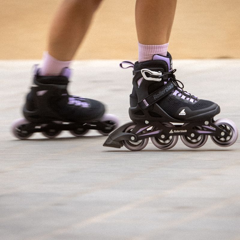 Роликові ковзани жіночі Rollerblade Macroblade 84 чорно-фіолетові 07370900 14