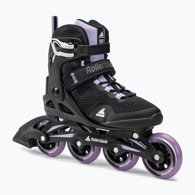 Роликові ковзани жіночі Rollerblade Macroblade 84 чорно-фіолетові 07370900
