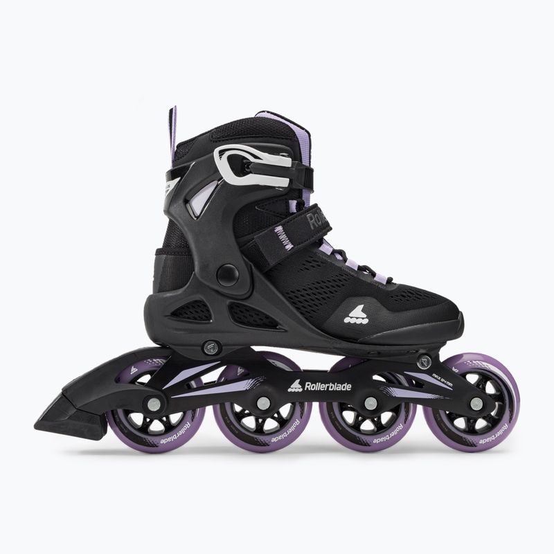 Роликові ковзани жіночі Rollerblade Macroblade 84 чорно-фіолетові 07370900 2