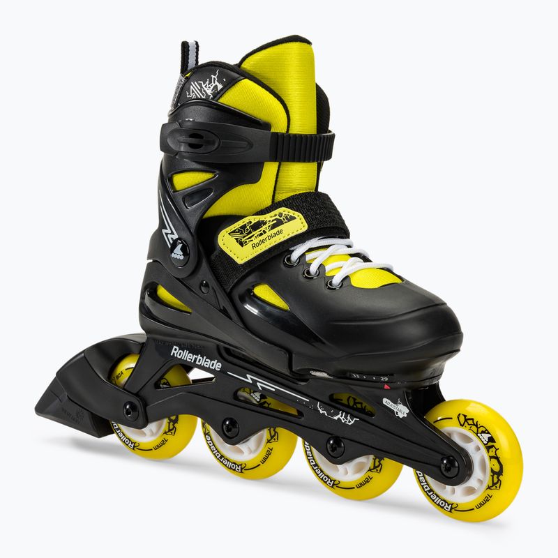 Дитячі роликові ковзани Rollerblade Fury чорні/жовті