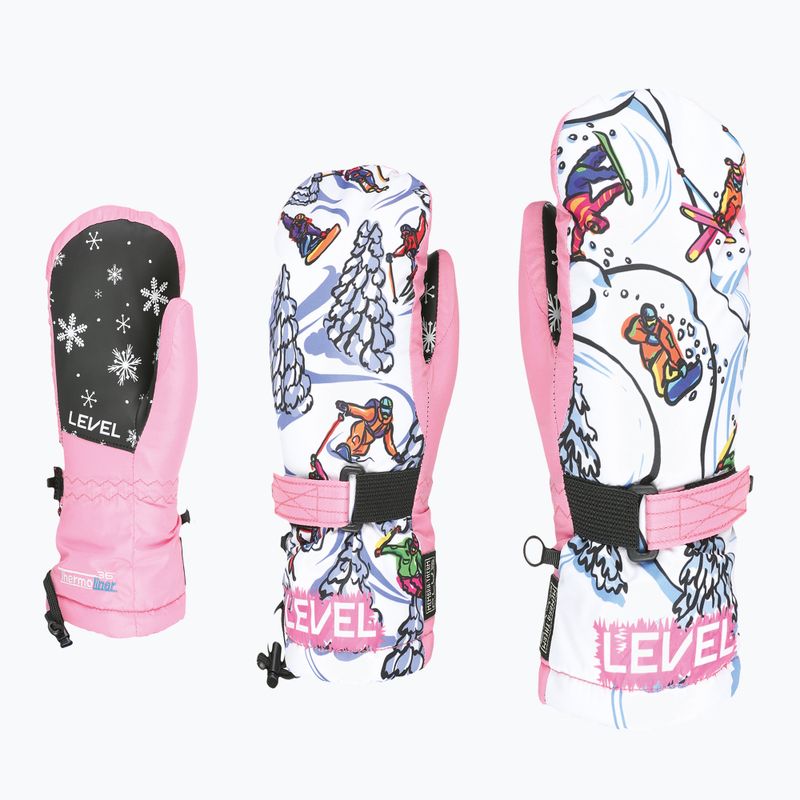 Рукавиці гірськолижні дитячі Level Junior Mitt pink