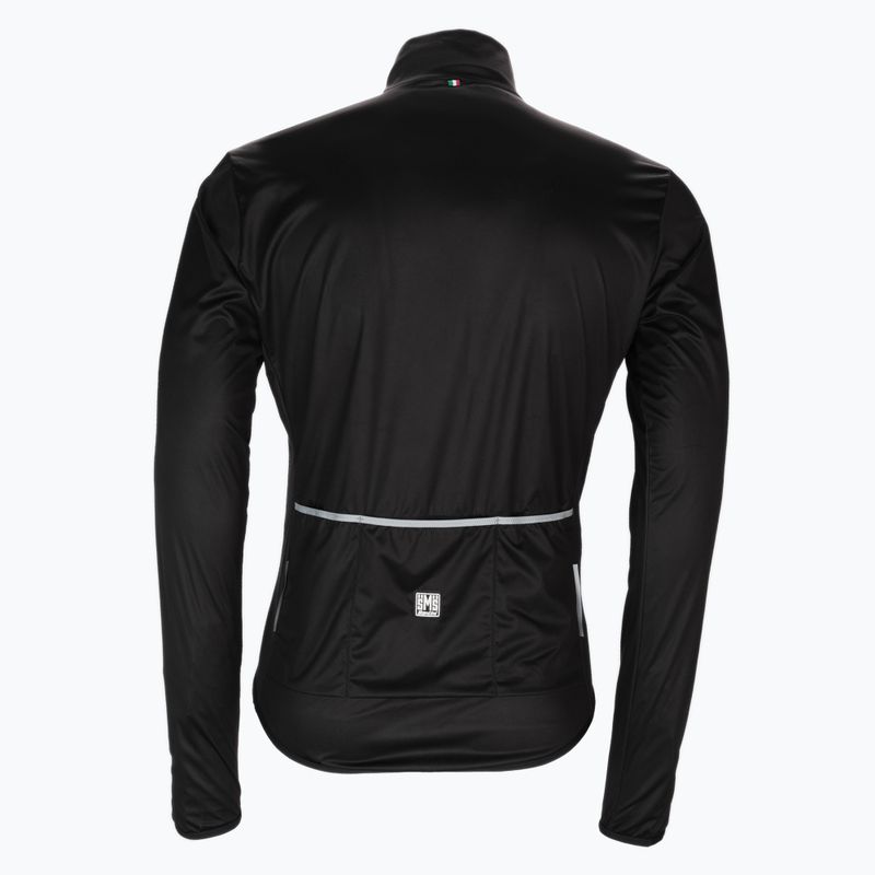 Куртка велосипедна чоловіча Santini Nebula Windproof/Rain чорна 2W33275NEBULPURONE 2