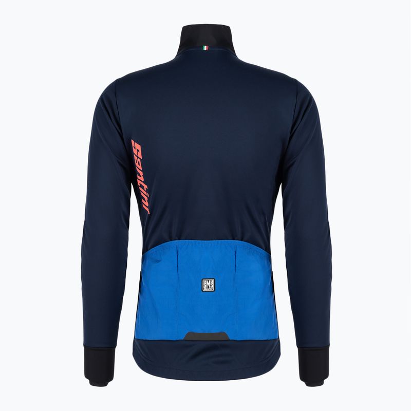 Куртка велосипедна чоловіча Santini Vega Absolute блакитно-синя 3W50775VEGAABST 2