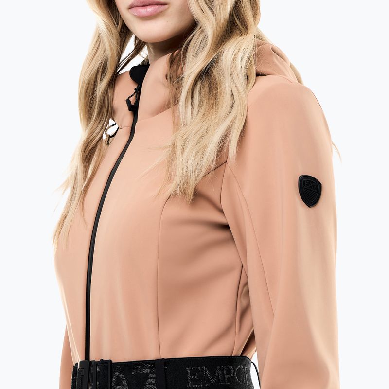 Комбінезон лижний жіночий EA7 Emporio Armani Pure Softshell Jumpsuit mocha mousse 3