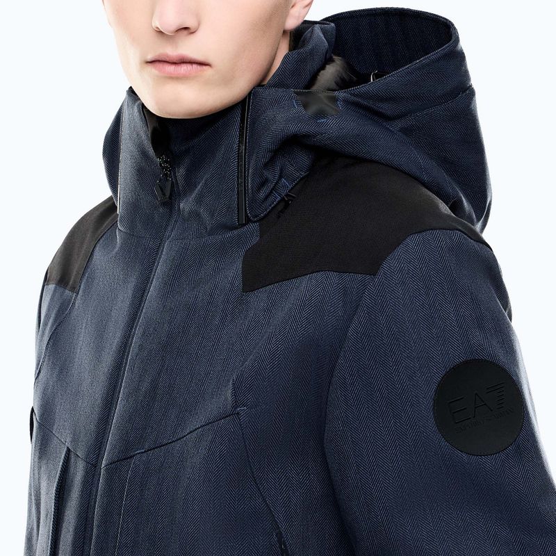 Куртка лижна чоловіча EA7 Emporio Armani Elitary Fashion fancy blue herringbo 4