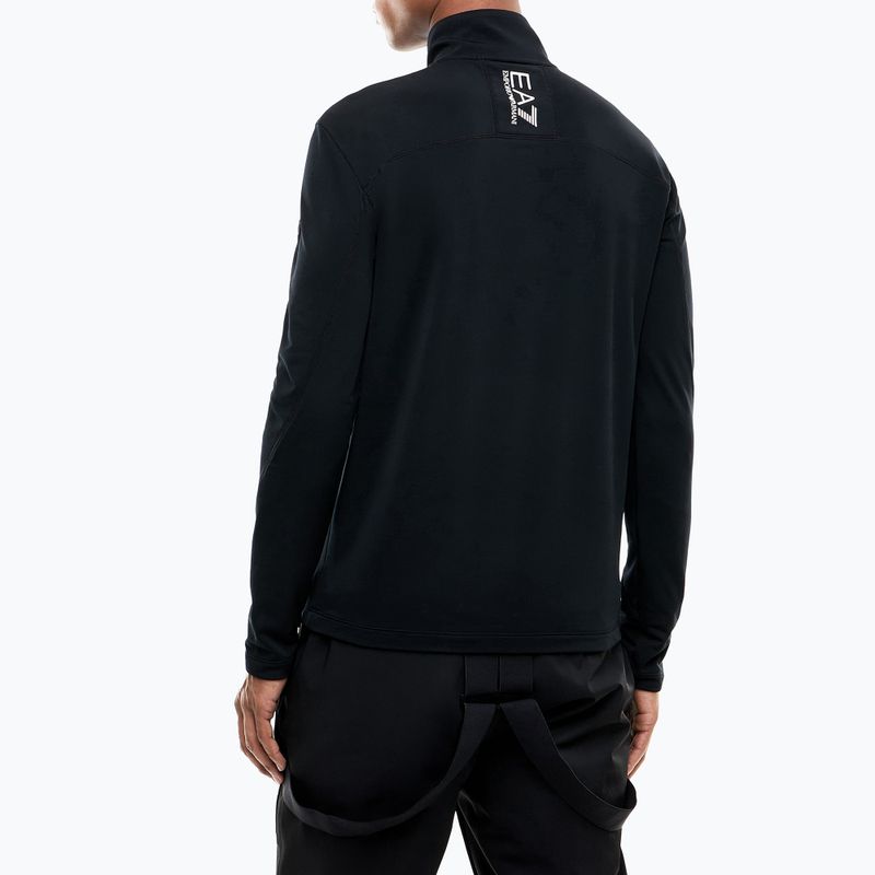 Кофта лижна чоловіча EA7 Emporio Armani Pure Powerstretch T-Top Half Zip black 3