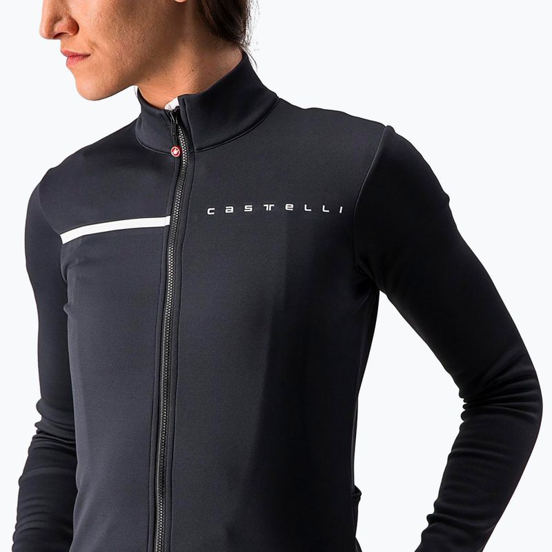 Кофта велосипедна жіноча Castelli Sinergia 2 Jersey FZ W light black/white 4
