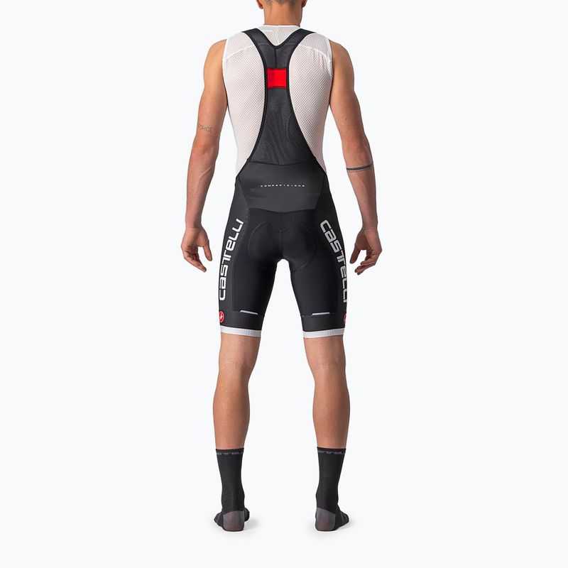 Чоловічі велосипедні шорти Castelli Competizione Kit чорні/сріблясто-сірі 2