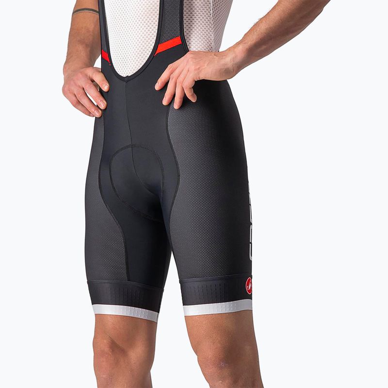 Чоловічі велосипедні шорти Castelli Competizione Kit чорні/сріблясто-сірі 4