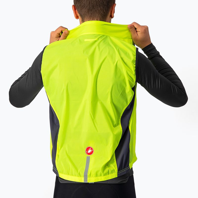 Жилет велосипедний чоловічий Castelli Squadra Stretch electric lime/dark gray 4