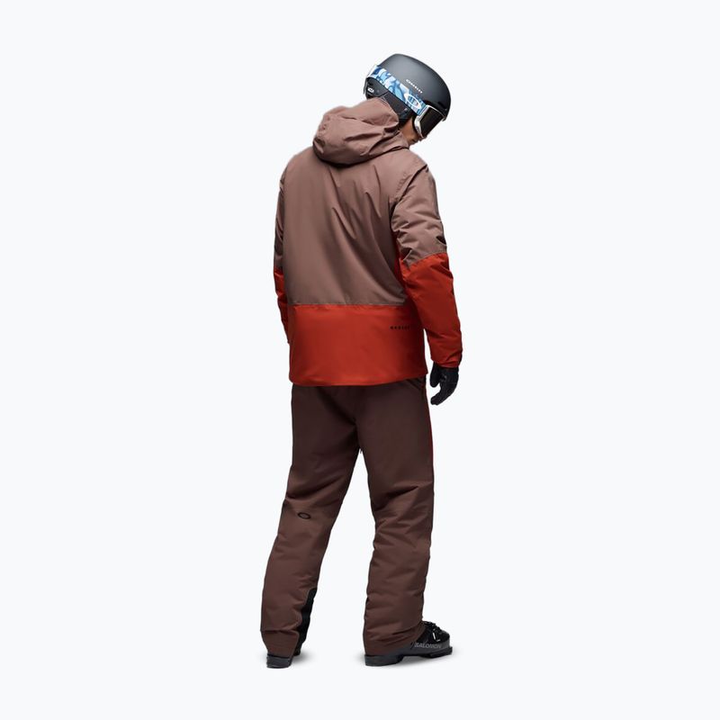 Куртка лижна чоловіча Oakley Canopy Pro Insulated dark umber/flame red 3