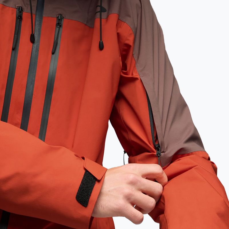 Куртка лижна чоловіча Oakley Canopy Pro Insulated dark umber/flame red 5