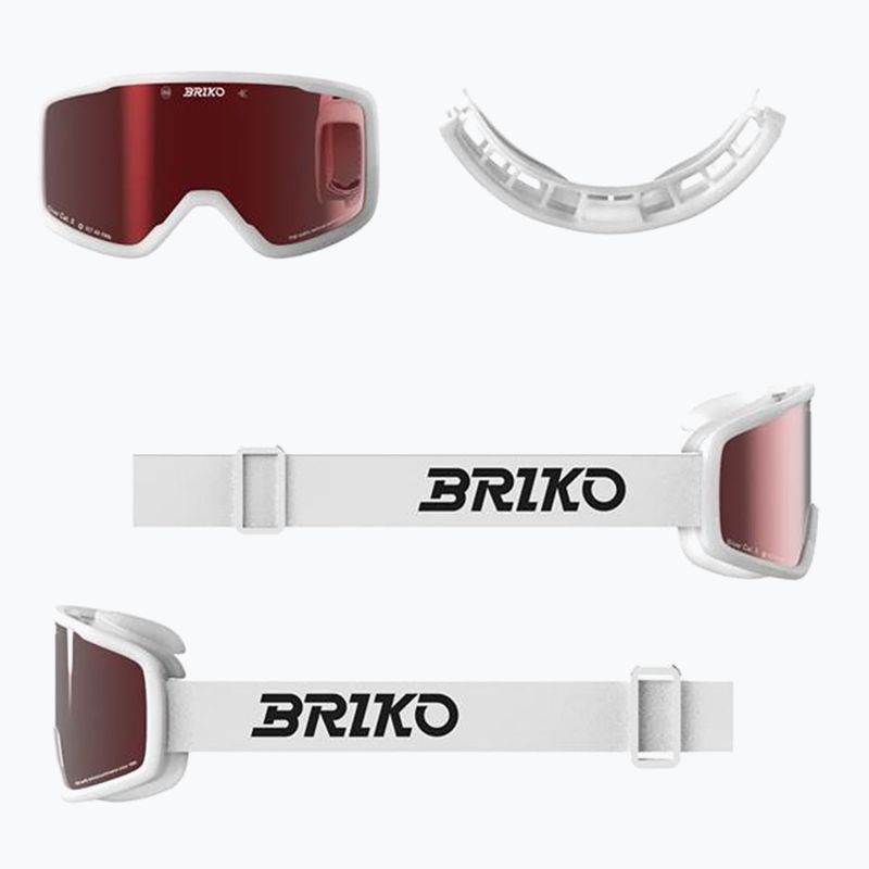 Гірськолижні окуляри Briko Chill white/red 5