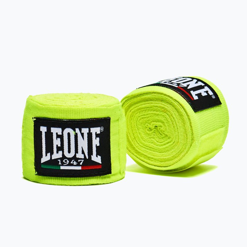 Бинти боксерські Leone 1947 Hand Wraps 350 см giallo fluo/fluo yellow