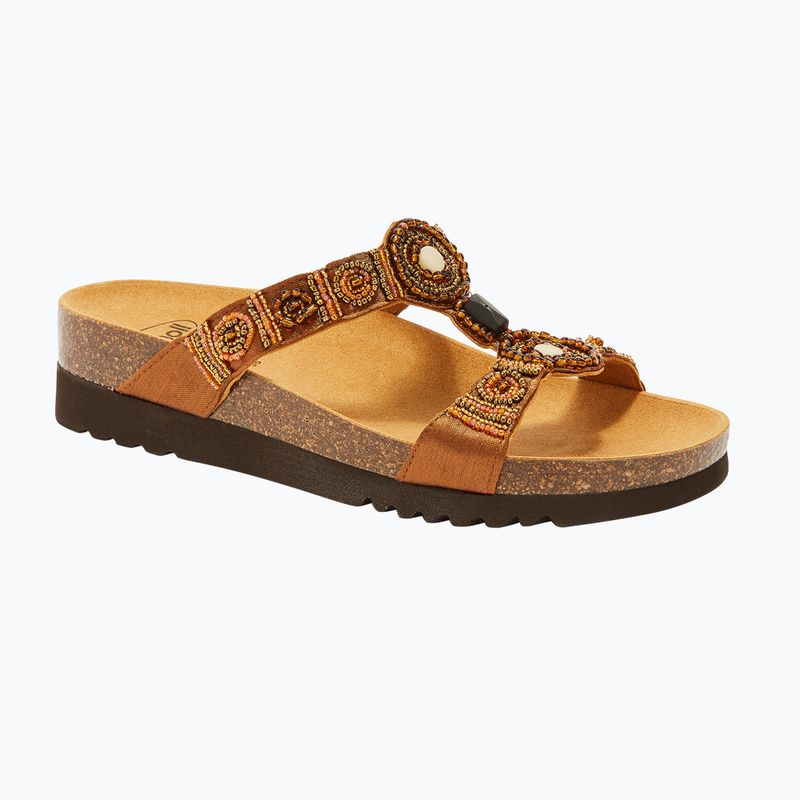 Жіночі шльопанці Scholl New Bogota Wedge Med cognac/multi